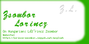 zsombor lorincz business card